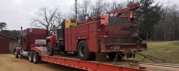 Truck on Trailer 2 truck transport photo